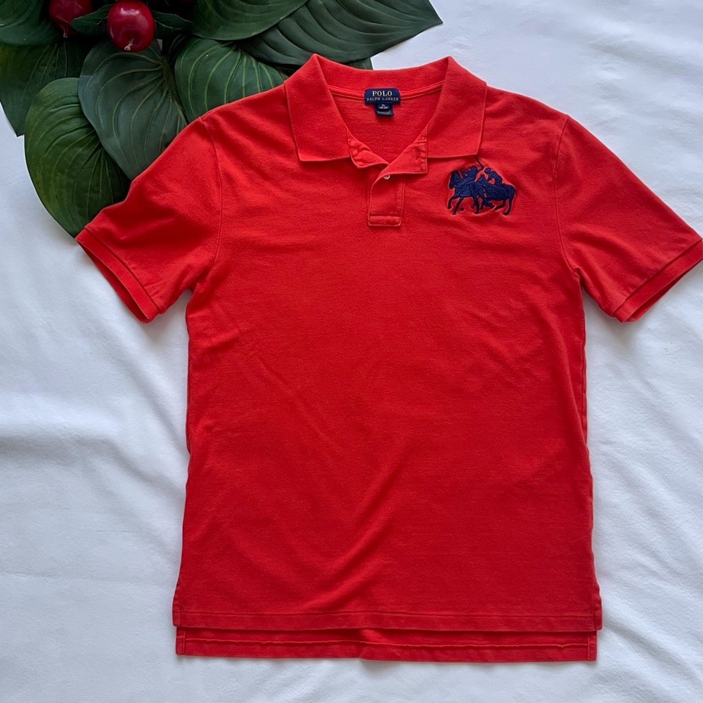 Polo Ralph Lauren Iconic Big Pony Polo Shirt Orange XL 18-20 (Boy’s)